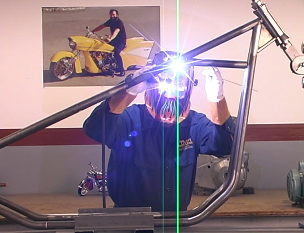 tig welding chopper frame